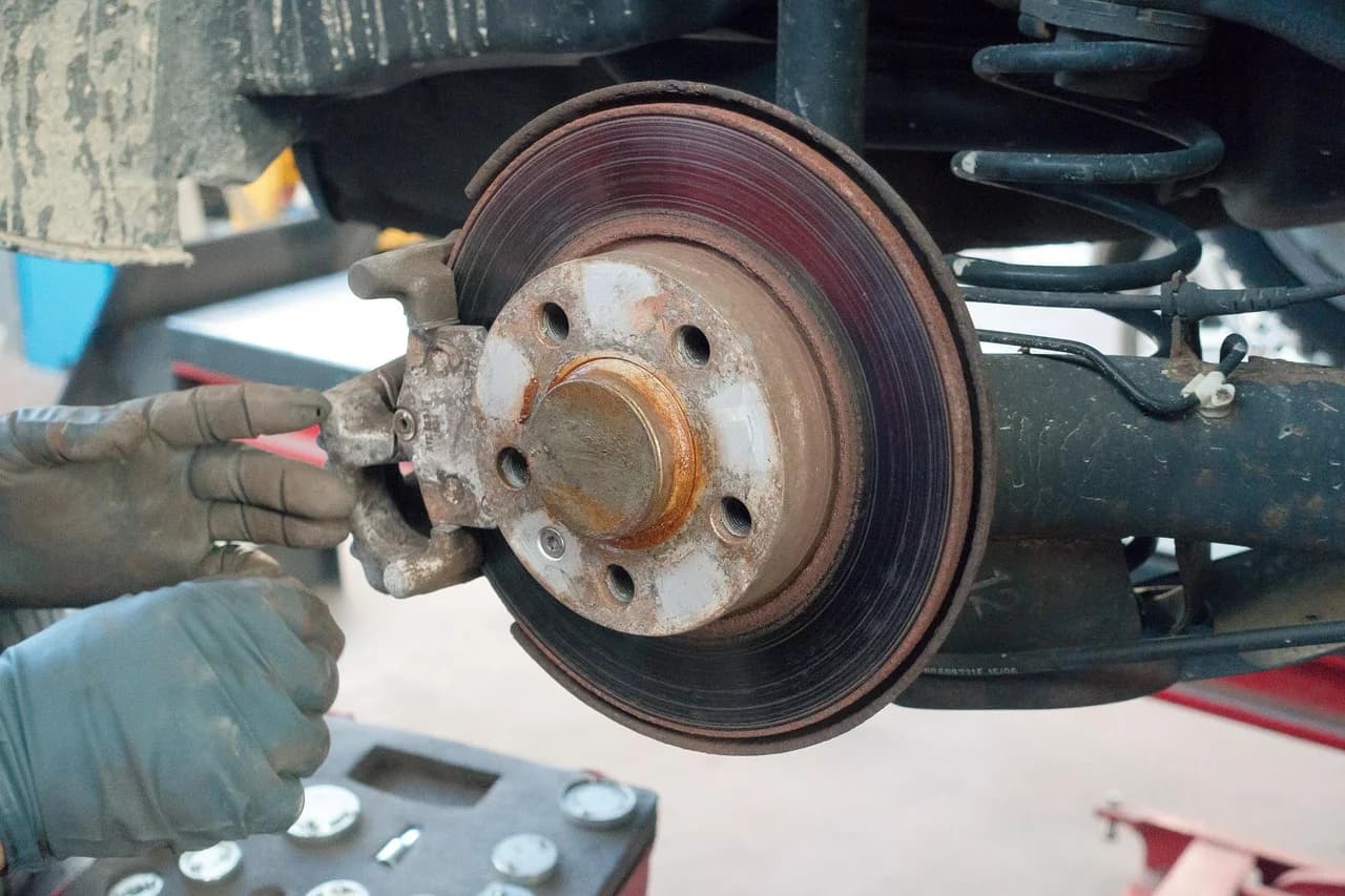 Vehicle receiving brake disc rotor replacement near Berowra